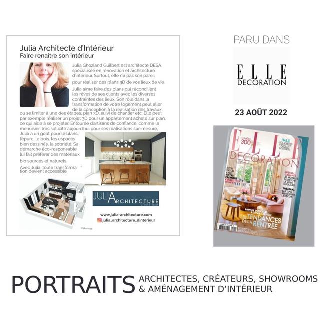 Publication dans ELLE Décoration* 