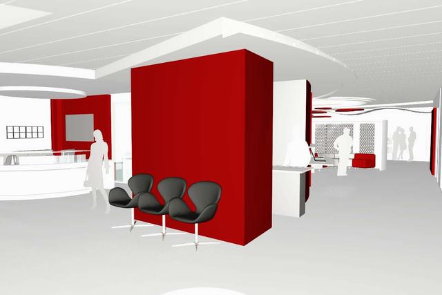 Hall d’accueil 3D.