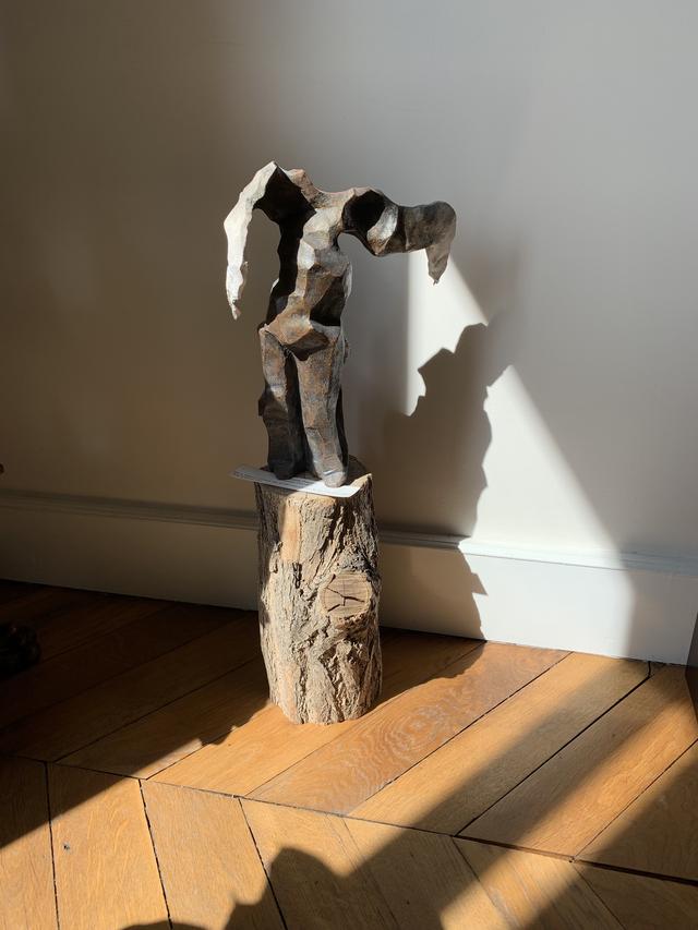 Sculpture en bois et bronze Sculpture en bois et bronze