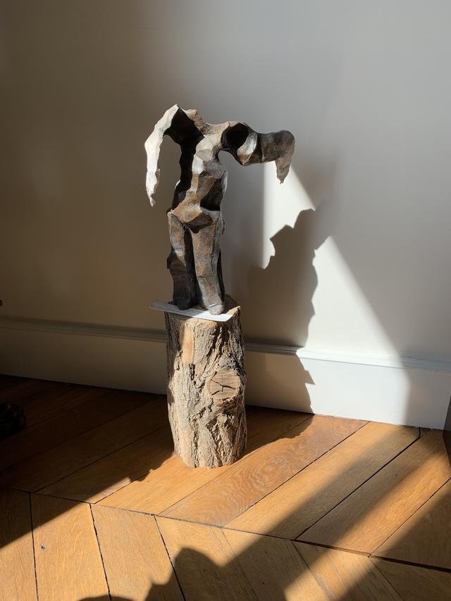 Sculpture en bois et bronze Sculpture en bois et bronze